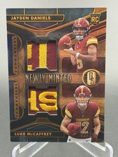 2024 Gold Standard Newly Minted Dual Patch Jayden Daniels Luke McCaffrey RC /10
