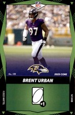 2025 Uno Elite Core Green - Brent Urban Baltimore Ravens #178