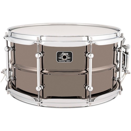 Ludwig Universal Black Brass Snare Drum Chrome Hardware 13 x 7 in. 1978856457 RF