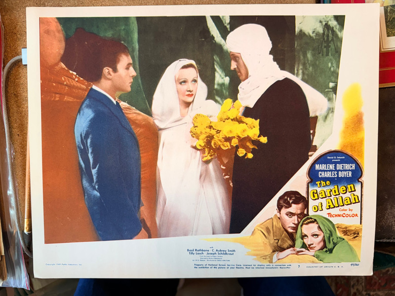 Garden Of Allah, The 1949RR Selznick 11x14 lobby Marlene Dietrich Charles Boyer
