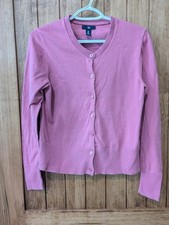 Gap Women's Pink Button Down Cardigan Long Sleeve Size Medium