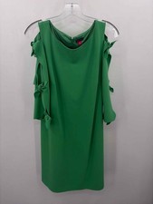 Pre-Owned Vince Camuto Green Size Large Short Long Sleeve Dress