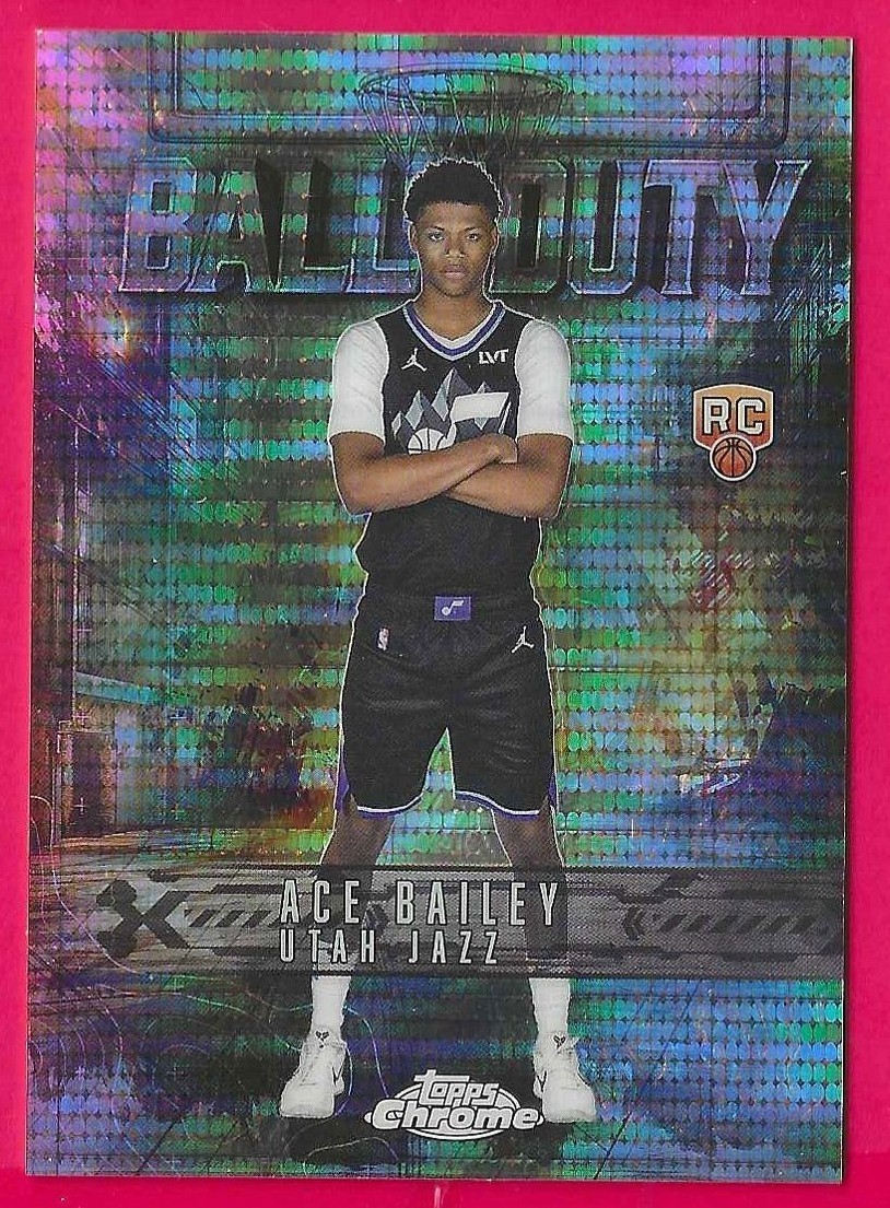 2025-26 Topps Chrome Ball of Duty Ace Bailey Pulsar refractor RC #BD-24 Jazz