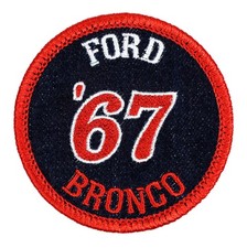 1967 Ford Bronco Embroidered Patch Black/Red Iron-On Sew-On Jacket Hat Backpack
