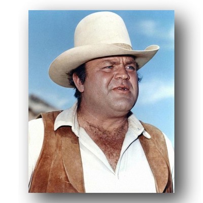 Dan Blocker Photo 8x10 1970s Actor Cowboy Hat Leather Waistcoat Television Show