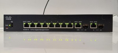 CISCO SG350-10 10-PORT GIGABIT MANAGED SWITCH W/POWER SUPPLY