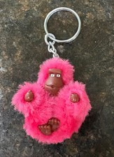 Kipling Pink Baby Monkey Keychain Bag Charm Ruan