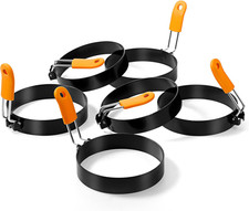 6 Pcs Professional Egg Ring Pancake Ring Set Stainless Steel Fried Egg