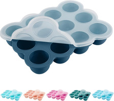 Baby Food Storage 12 x 1.5OZ Silicone Freezer Tray with Lid, Food Grade Silicone