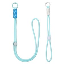 1Set Cordino Portachiavi Paracord Resistente per Chiavi, Blu/Azzurro Chiaro