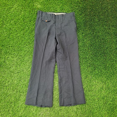 Vintage 80s Disco MOD Hippie Pants 12 32x26 Blue Talon-Zip