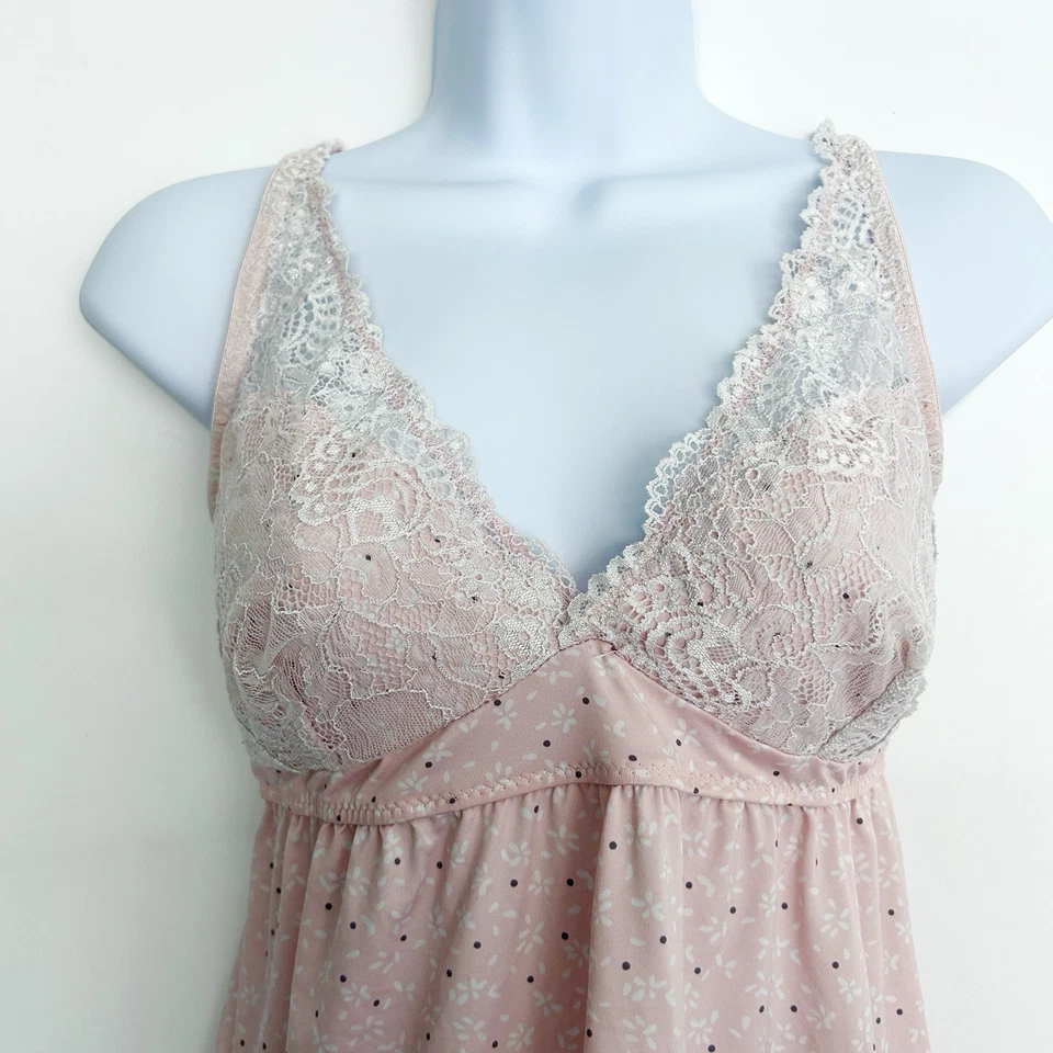 Womens Coquette Lace Babydoll Top Size XL Soft Girl Floral Y2K Fairy Preppy - Image 2 of 4