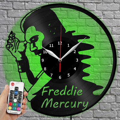 LED Clock Freddie Mercury Vinyl Record Wall Clock Led Light Wall Clock 2623