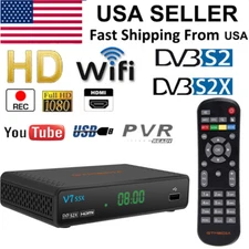 1080P HD FTA Satellite Receiver Decoder DVB-S2/S2X DVR TV BOX Youtube + USB WIFI
