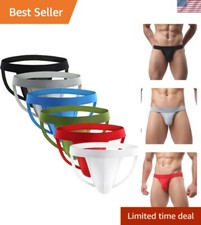 Men's Performance Athletic Jockstrap - Soft Elastic Waistband Support Underwear