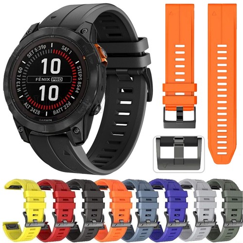Sport Silicone Watch Band Strap For Garmin Fenix 8 7 7X 6 6X Pro 5 5X Instinct 3 - Picture 2 of 19