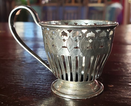 Vintage 30er Jahre Lenox Demitasse Tassen in Sterling Silber Henkel Halter. 10er Set - Bild 7 von 7