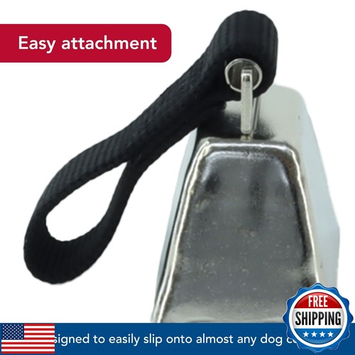 Water and Woods Nickel Cow Bell for Dogs by Coastal Pet - Durable Noise Maker - Picture 3 of 5