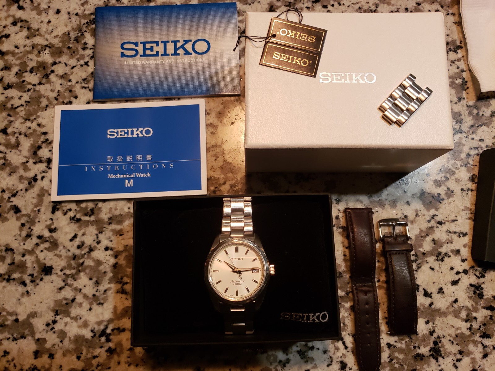 Seiko SARB035 with box and papers, stainless bracelet, links, extra strap