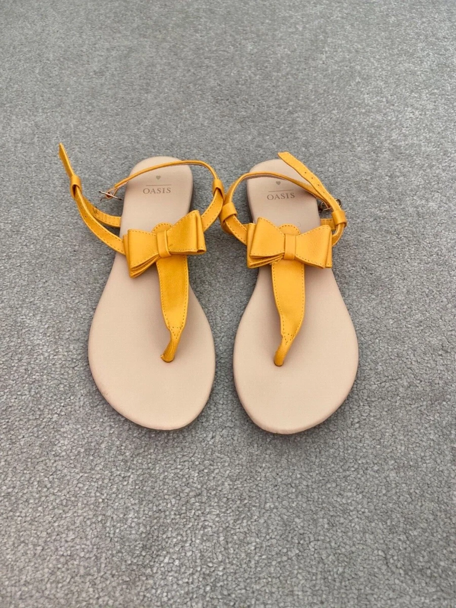 Oasis Yellow Sandals UK 6 eBay