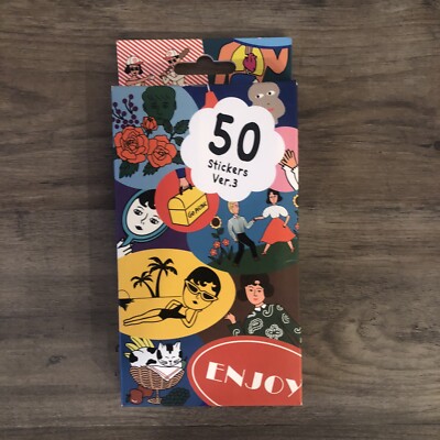Box of Korean Stickers 50 Stickers Ver. 3 from oohlala website Complete Unique
