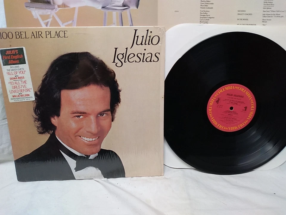 Julio Iglesias 1100 Bel Air Place Vinyl LP Columbia records QC 39157 1984 insert - Image 2 of 4