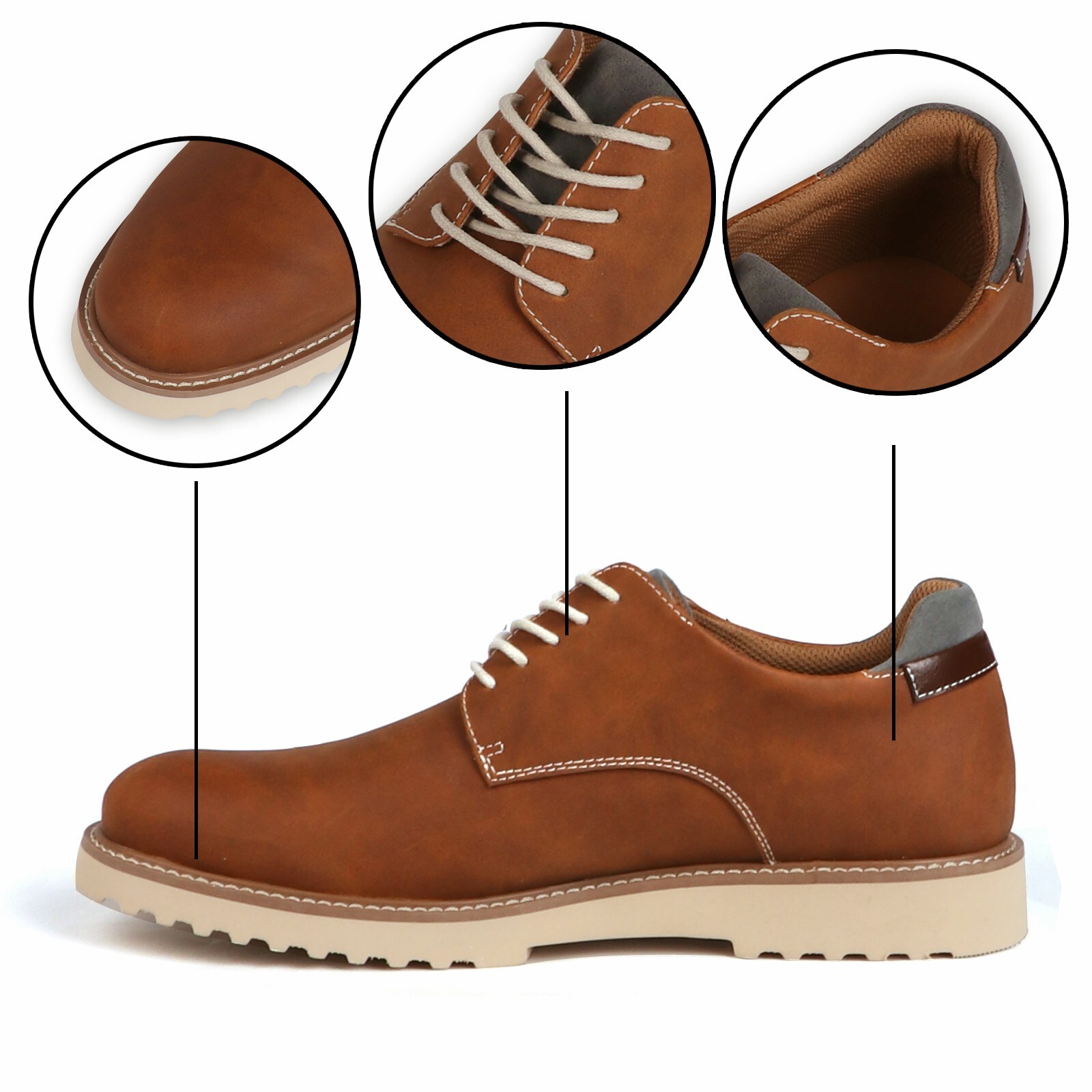 Men’s Leather Shoes Dress Lace Up Series Casual Oxford Shoe Man Shoes
