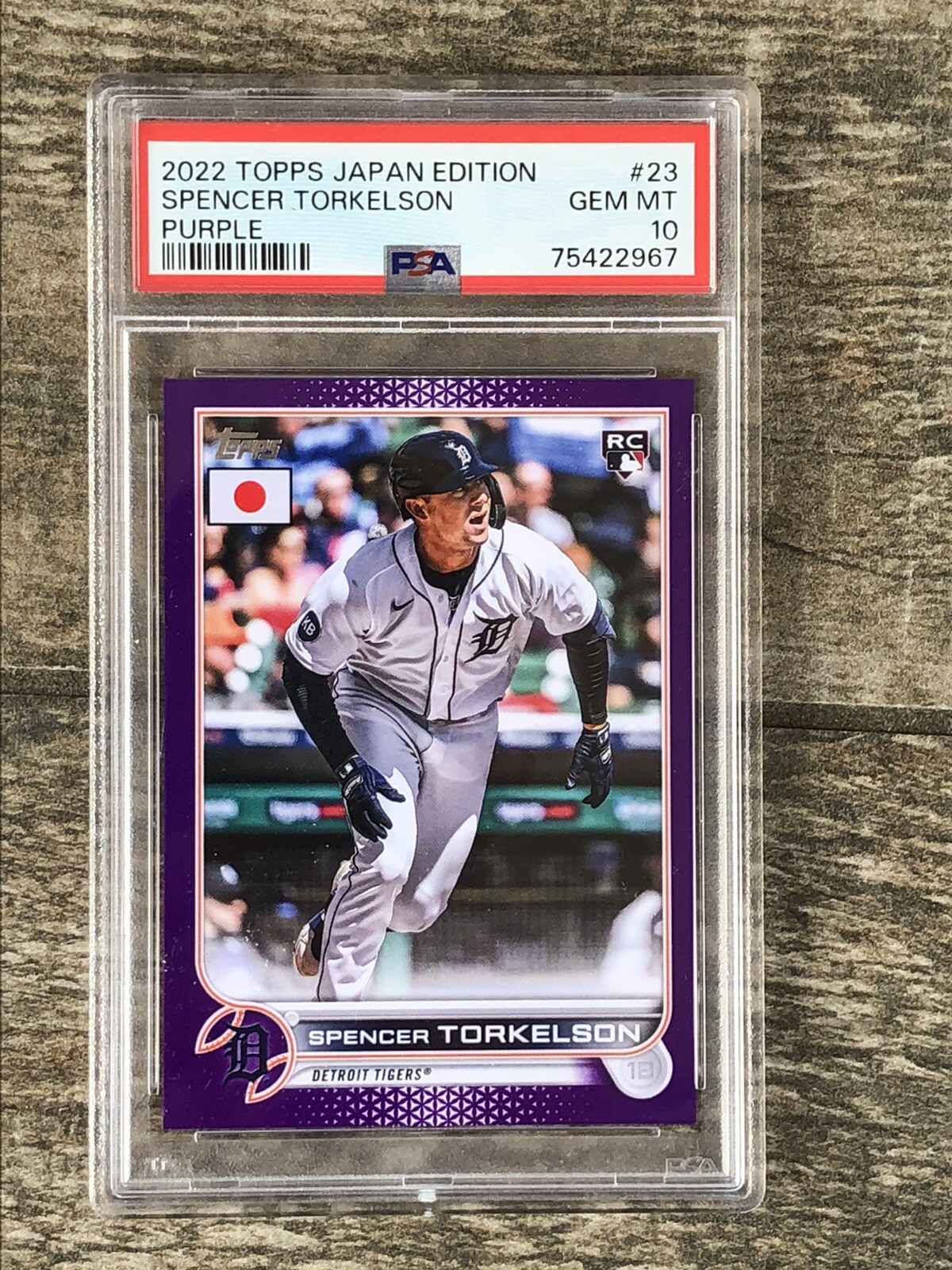 2022 Topps Update Japan Edition Purple 11/50 Spencer Torkelson Rookie PSA 10 GEM