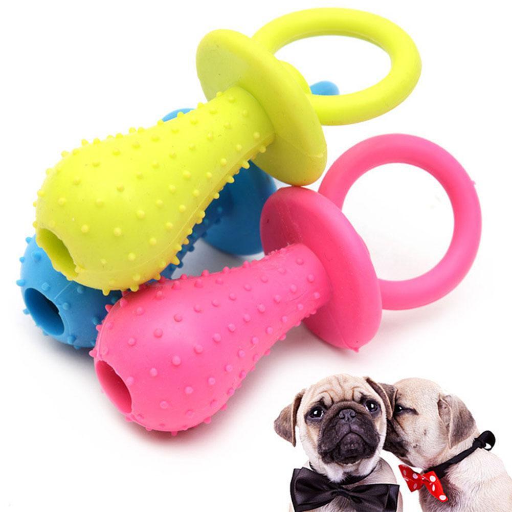 Pet Dog Puppy Chew Dummy Toy With Grip Bite Resistant Teething`