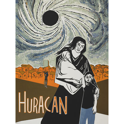 Cortes Film Huracan Puerto Rico Joey Freunde Wandbild Leinwanddruck 18 x 24
