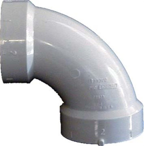 Charlotte PVC003001400 Schedule 40 90 Degree PVC Elbow 4 x 4 Hub Dia. in.