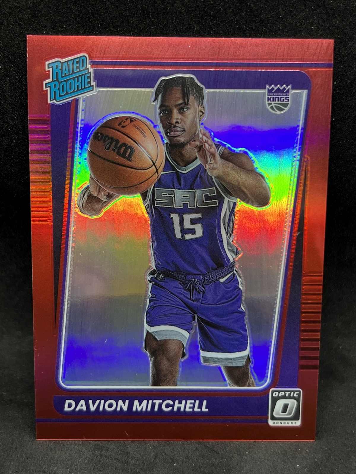 2021-22 Donruss Optic Rated Rookie #155 Red Prizm DAVION MITCHELL RC 42/99