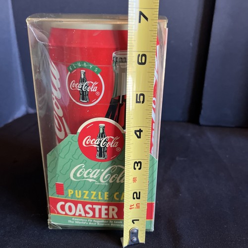 Coca Cola Puzzle Can Coaster Set Vintage Set of 6 Coasters 1995 - Picture 8 of 10
