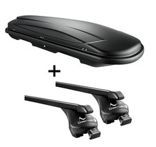 Dachbox JUXT500L+Relingträger Quick Alu für für Suzuki GranDVitara 5T ab05 offRe