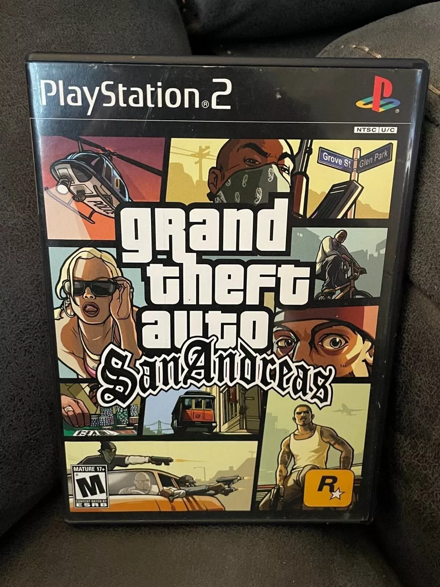 Grand Theft Auto: San Andreas - PlayStation 2 MANUAL INCLUDED + POSTER