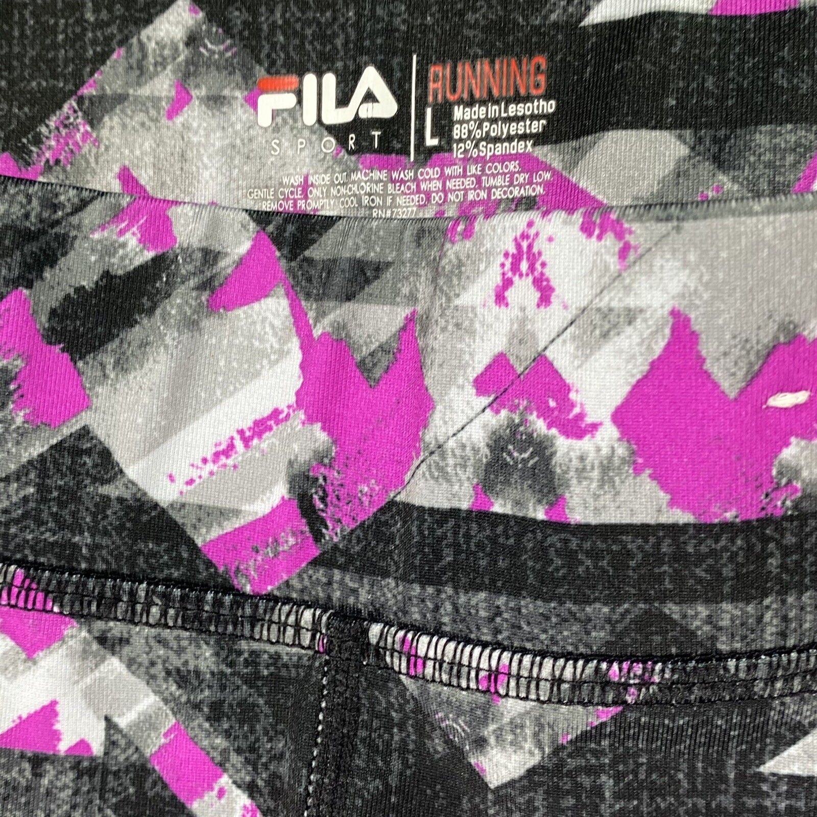 Leggings da corsa sportivi Filas taglia L forma geometrica