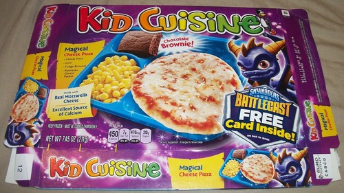 VINTAGE 2016 KID CUISINE SKYLANDERS BATTLECAST TV DINNER EMPTY DISPLAY BOX