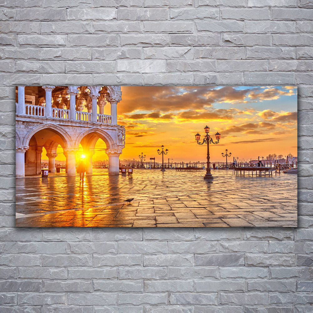 Tableau acrylique 120x60 cm d'un lieu d'architecture pour une ambiance sereine