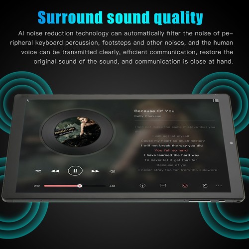 Black UK Plug 10 Inch Tablet Black 4GB RAM 64GB ROM Octa Core IPS Display 3 New - Picture 5 of 12