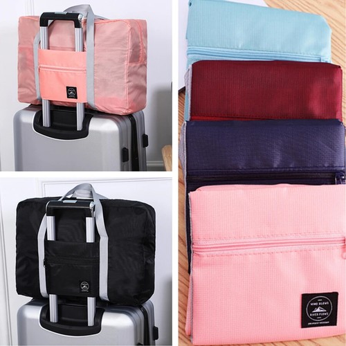 Foldable Travel Bags Storage Bag Lightweight Airplane Duffle Handbag Totes - Picture 11 of 21