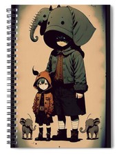 Elephant Pack Spiral Notebook Blank Notebook Lined Journal 8 x 6 Notebook