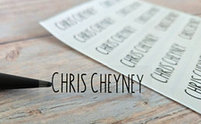 32 Clear Name Labels , Clear Name Sticker, Daycare Name Label , Dishwasher Safe