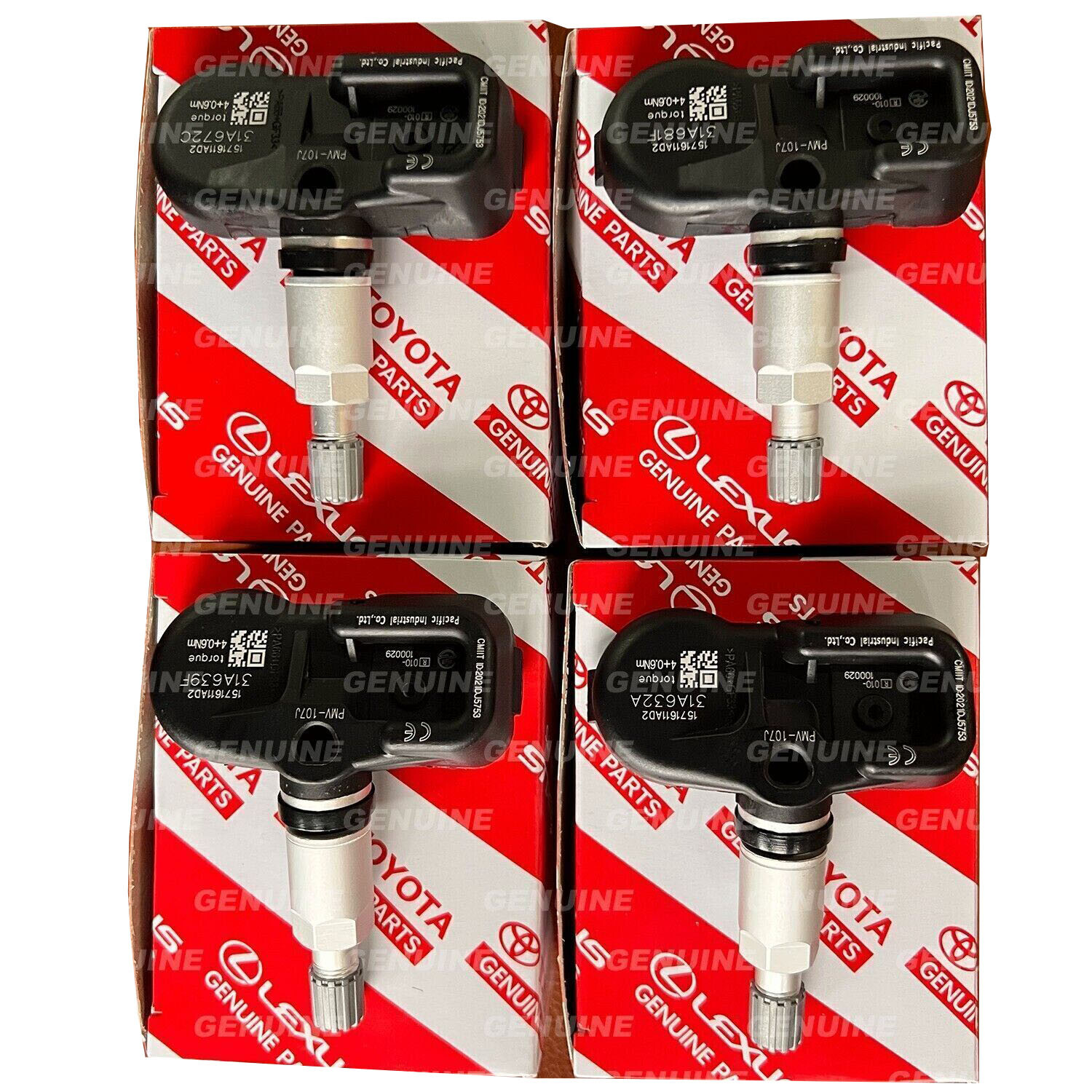 4PCS Genuine Lexus Tacoma TPMS Sensor 42607-33021 OEM PMV-107J