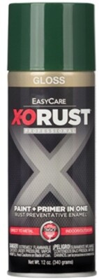 X-O Rust XOP11-AER Gloss Hunter Green Anti-Rust Enamel Spray Paint + Primer