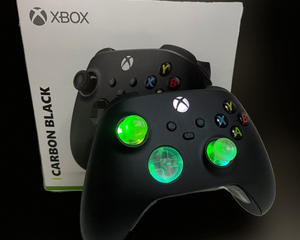 Microsoft Xbox One Controller Carbon Black - with custom LED