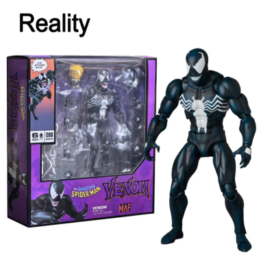 VENOM MAFEX 088 アクションフィギュア 6インチ Mafex 088 Venom Action Figure, Spider-Man, Venom, S.H.