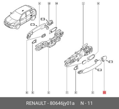Genuine OE Cover 80646JY01A for Renault 80646-JY01A | eBay UK