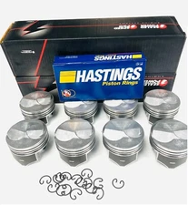 Chevy 7.4/454 Hypereutectic Coated 22cc Dome Piston & moly Ring Kit. Select size