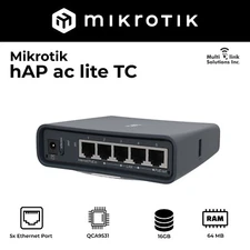 Mikrotik hAP AC Lite Tower RB952Ui-5ac2nD-TC-US WiFi Access Point