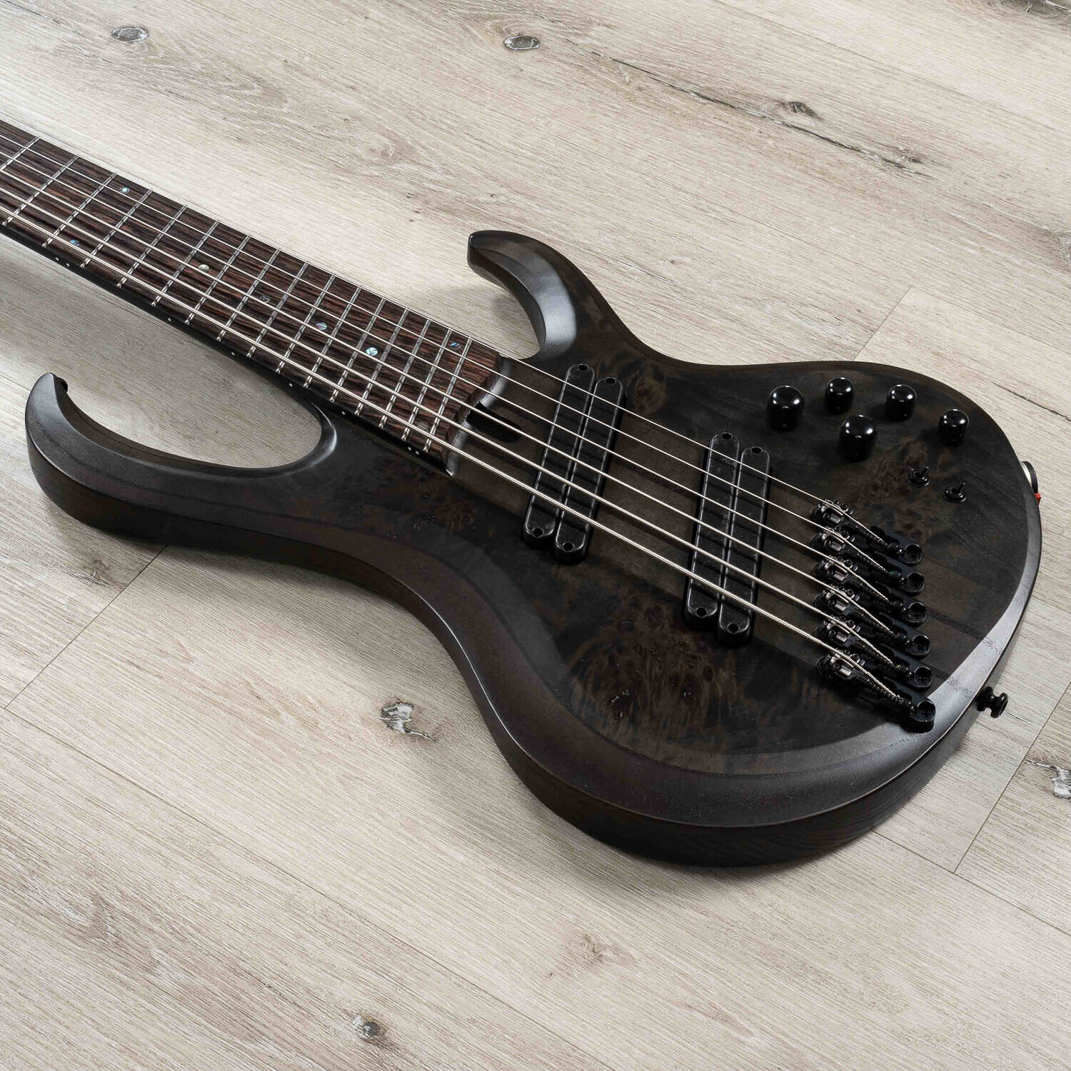 Ibanez BTB806MS BTB Multi-Scale 6-String Bass, Transparent Gray Flat